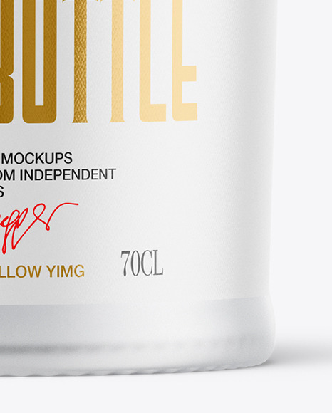 Frosted Glass Vodka Bottle Mockup