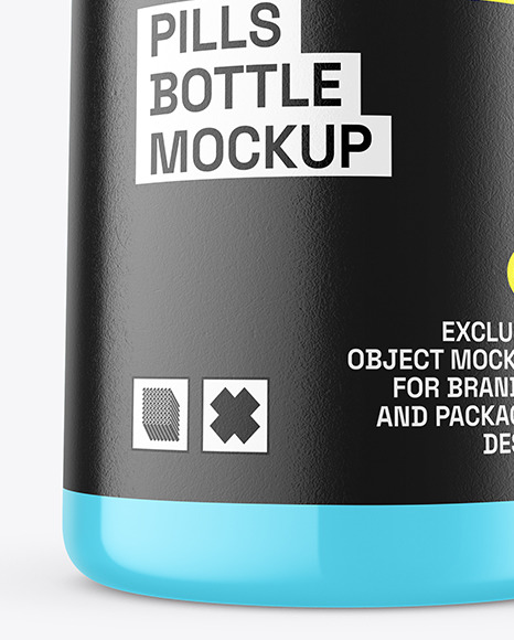 Glossy Pills Bottle Mockup