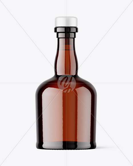 Amber Glass Bottle Mockup