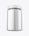 Glossy Metallic Pills Bottle Mockup