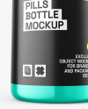 Glossy Metallic Pills Bottle Mockup