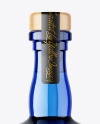 Blue Glass Bottle Mockup