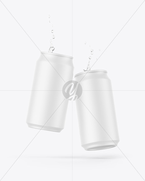 Two Matte Cans Mockup