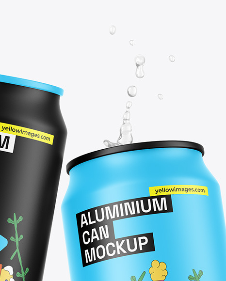 Two Matte Cans Mockup