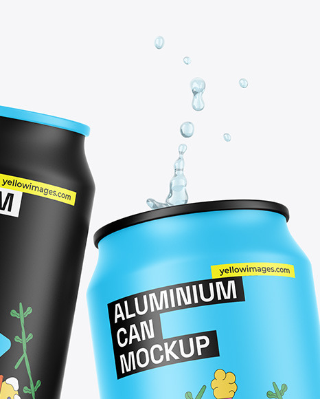 Two Matte Cans Mockup