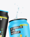 Two Matte Cans Mockup