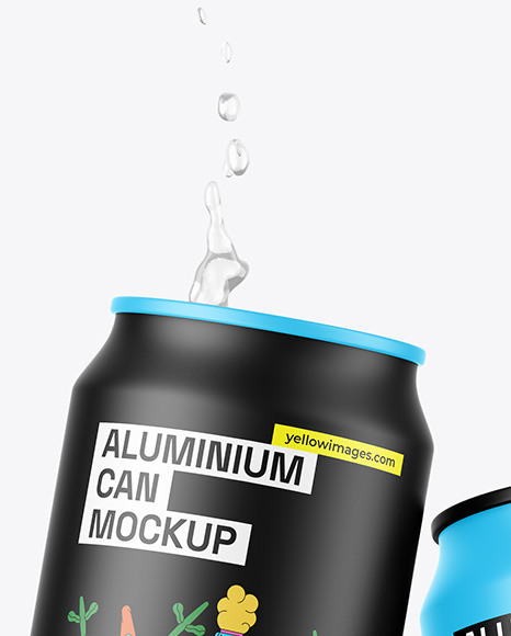 Two Matte Cans Mockup