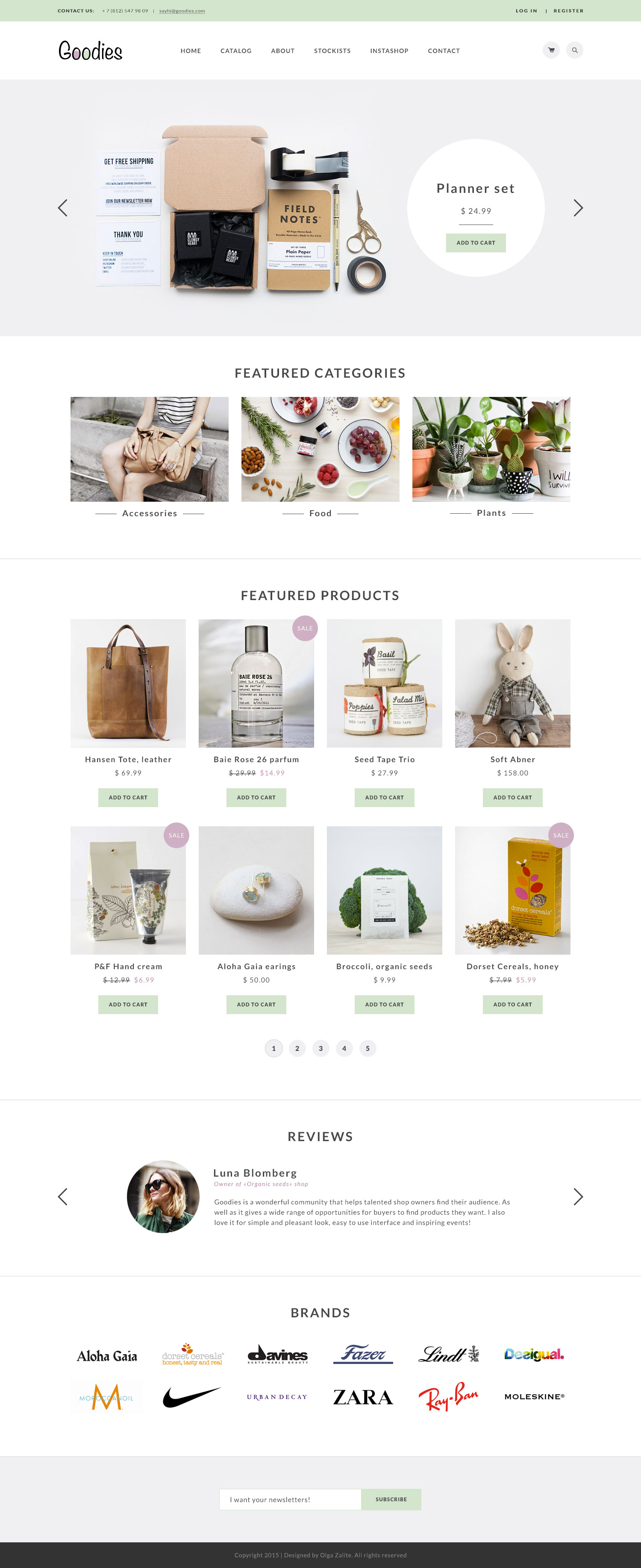 Goodies — elegant shop template