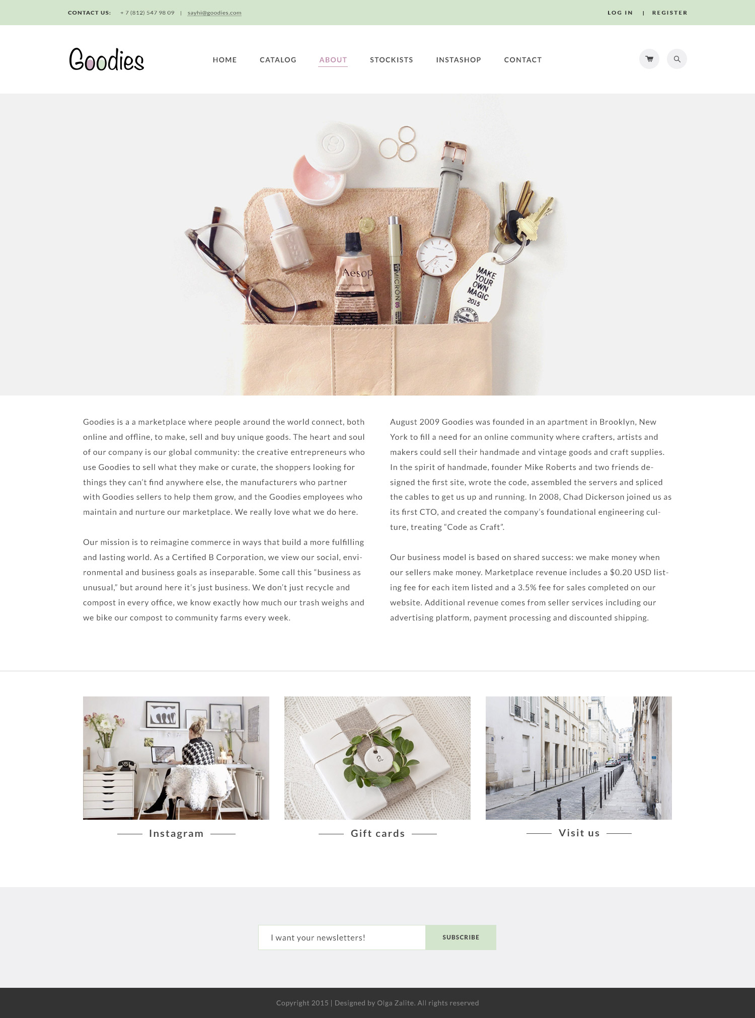 Goodies — elegant shop template