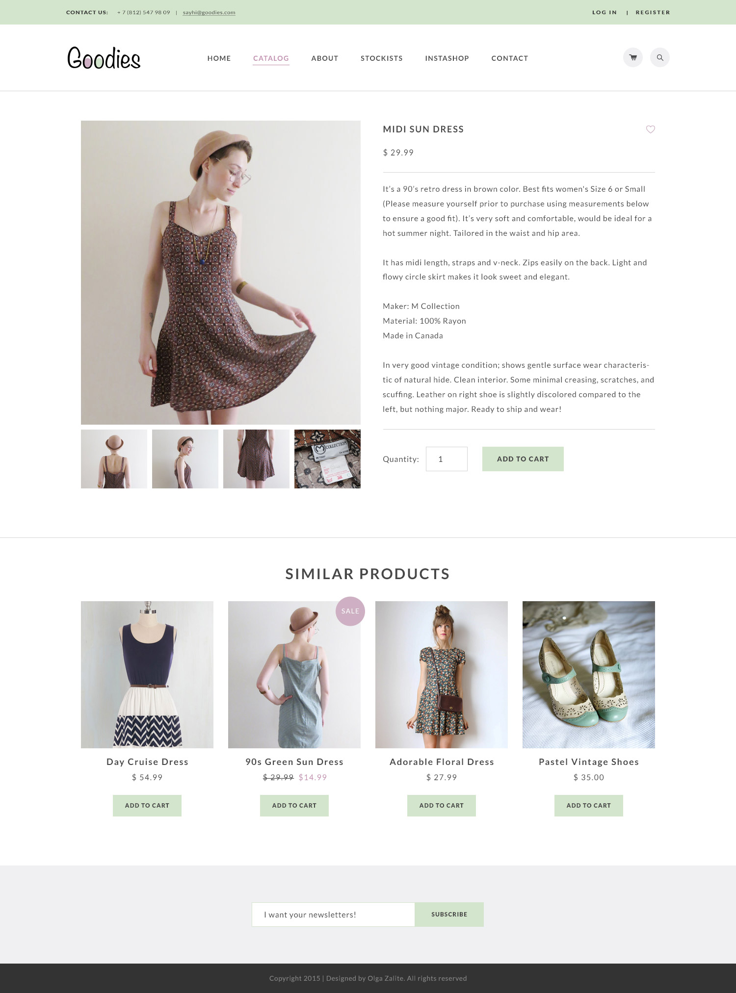 Goodies — elegant shop template