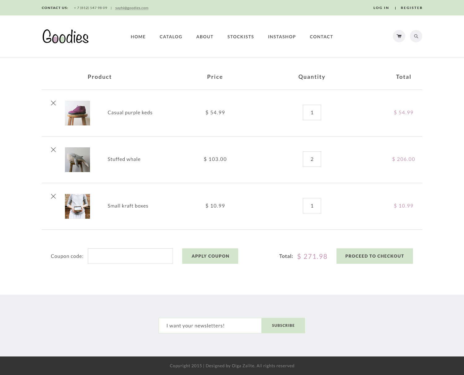 Goodies — elegant shop template Goodies — elegant shop template