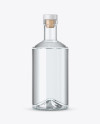 Clear Glass Gin Bottle Mockup