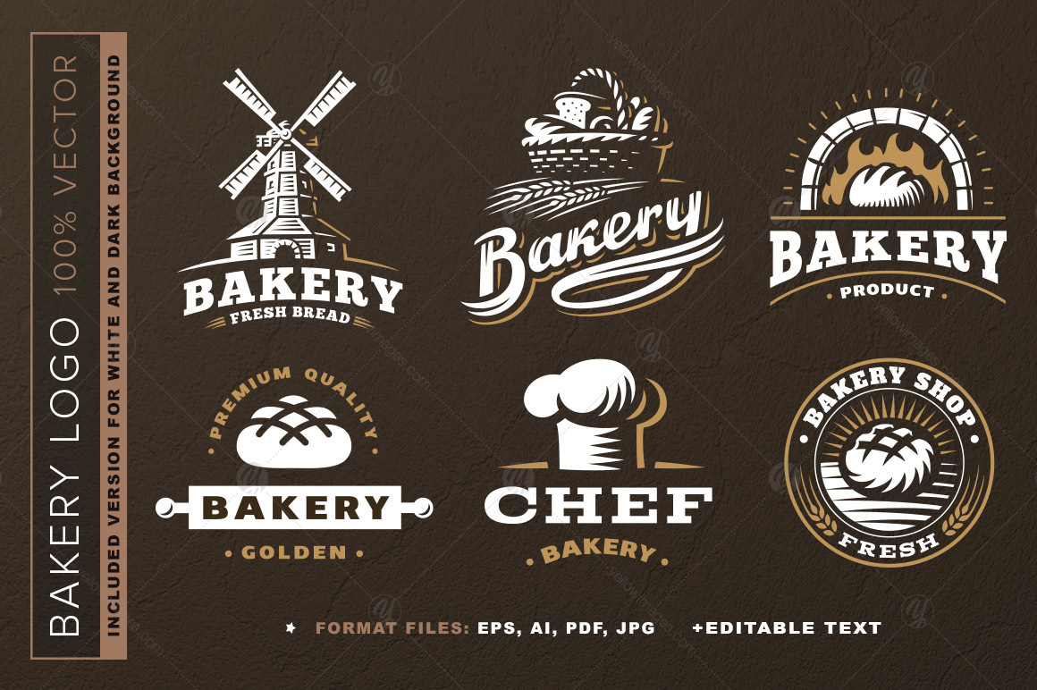 Bakery logo set Bakery logo set