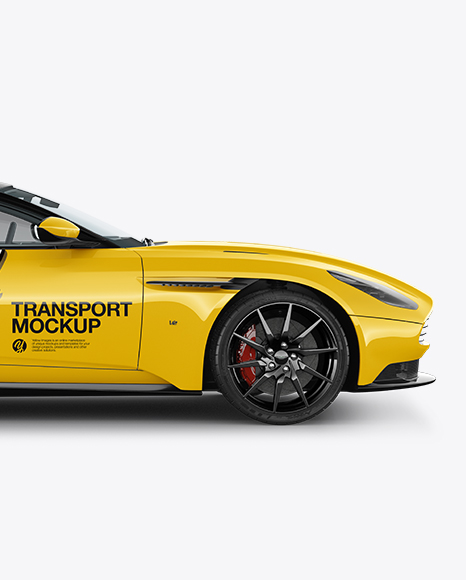 Aston Martin DB11 Mockup - Side View - Free Download Images High