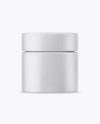 Matte Cosmetic Jar Mockup - Front View