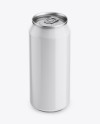 440ml Glossy Aluminium Can Mockup - Front View (High Angle Shot)