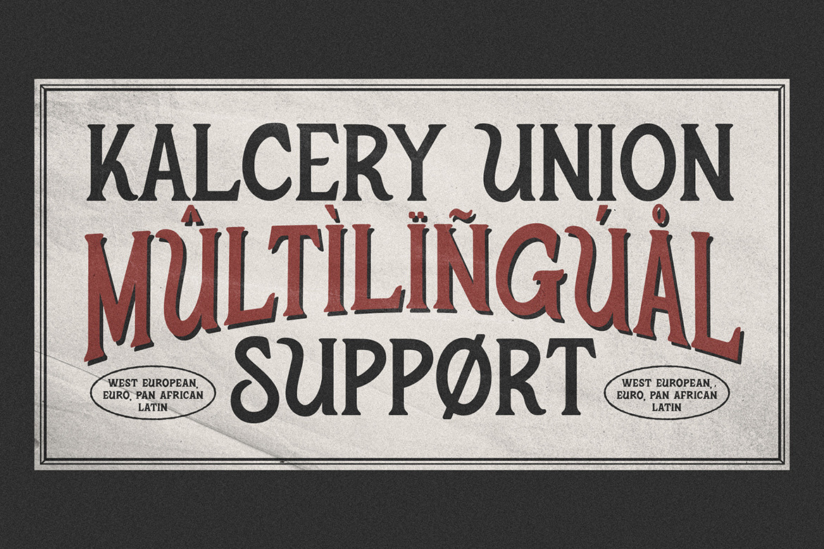 Kalcery Union - Vintage Display Font Kalcery Union - Vintage Display Font