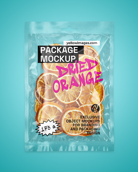 Package with Dried Orange Mockup