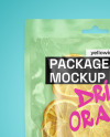 Package with Dried Orange Mockup