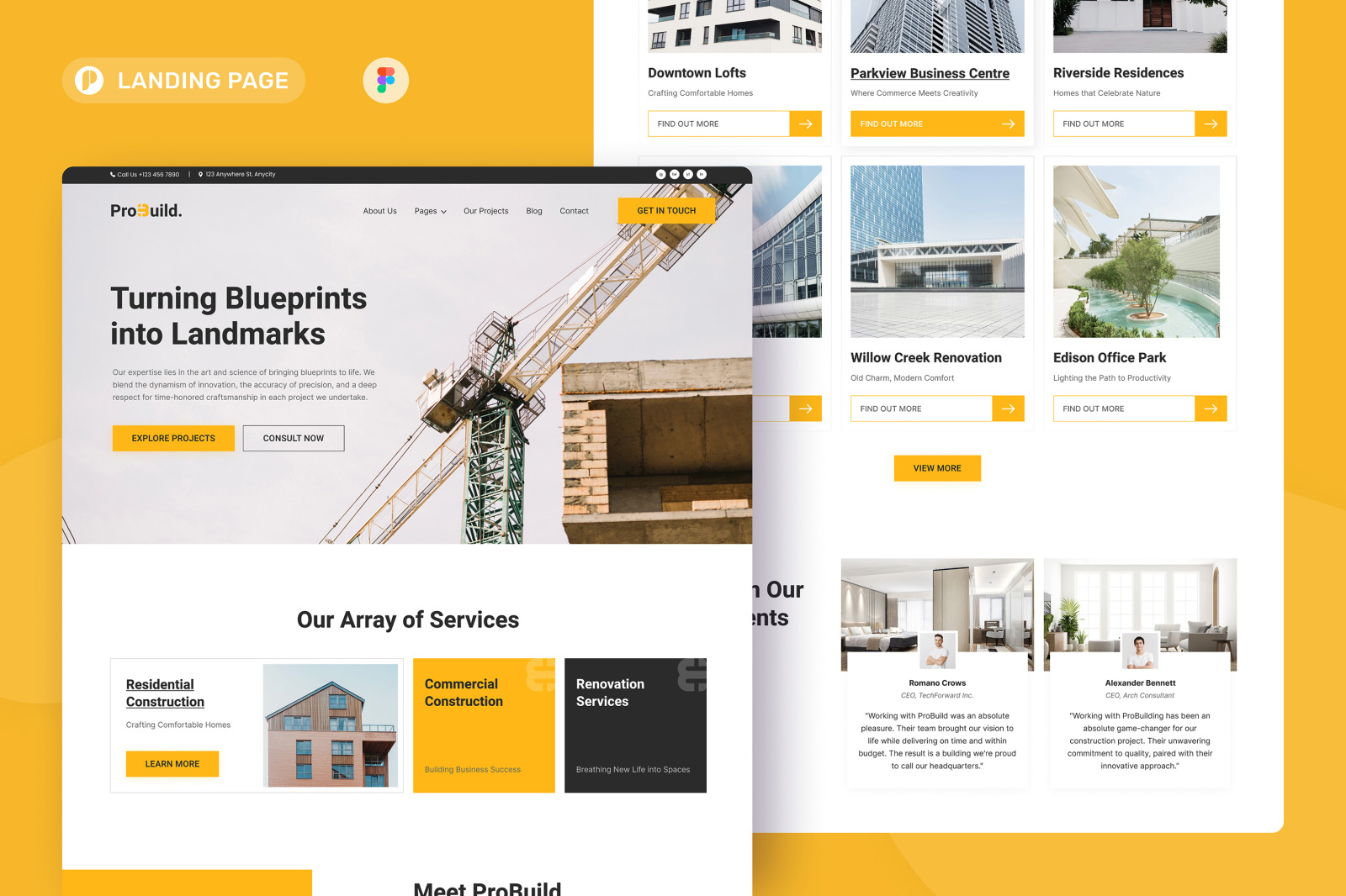 ProBuild - Construction Landing Page