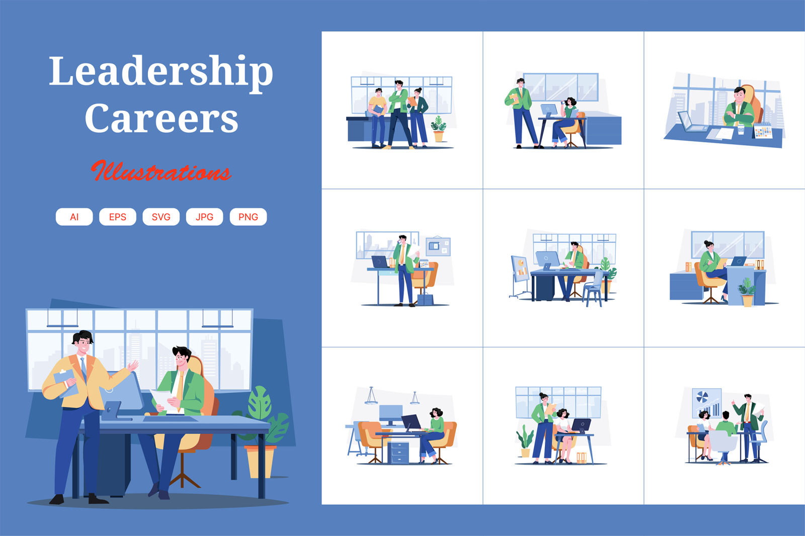 M592_Leadership Careers Illustration Pack