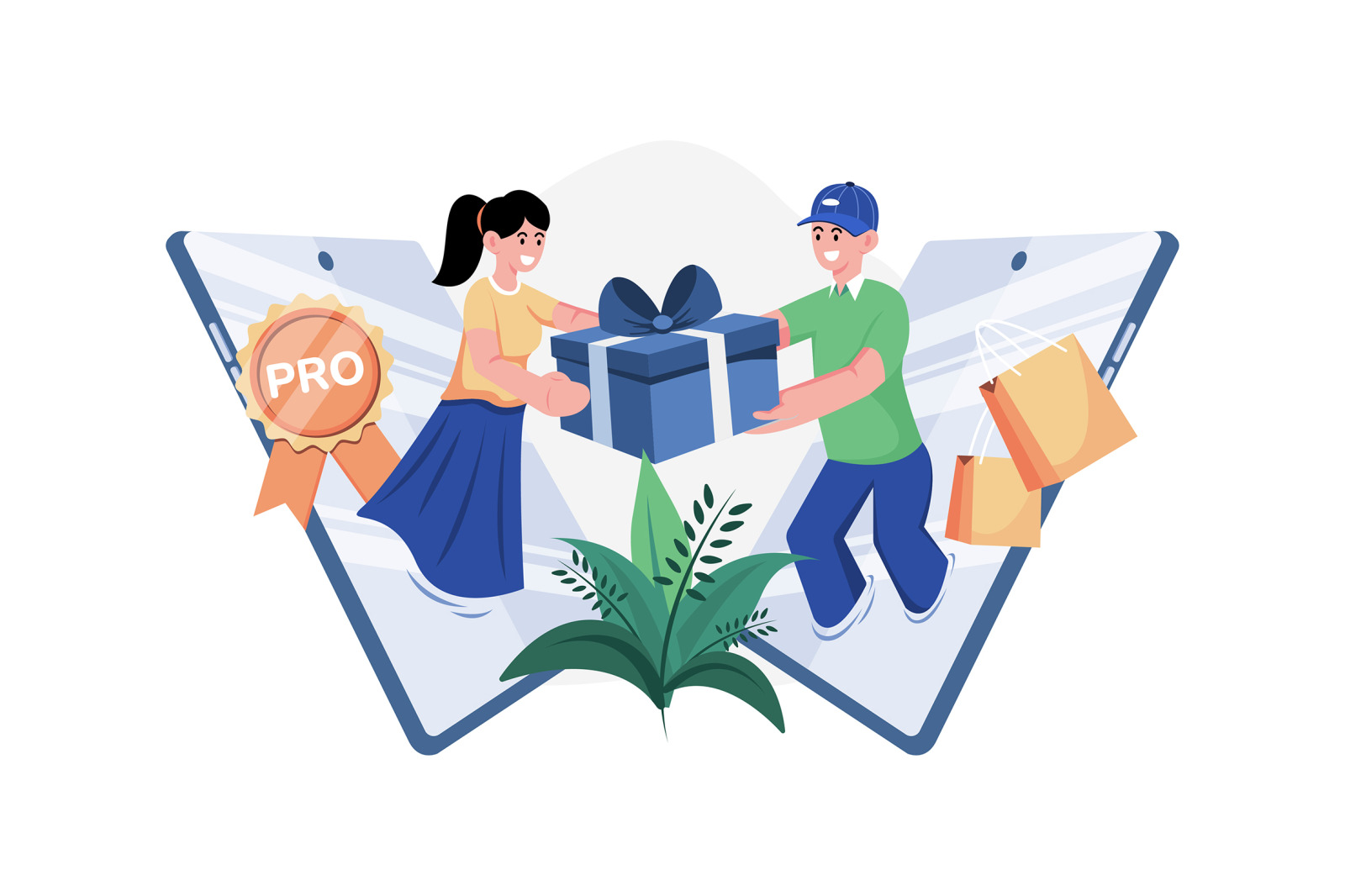 M535_Shopping Online Illustration Pack