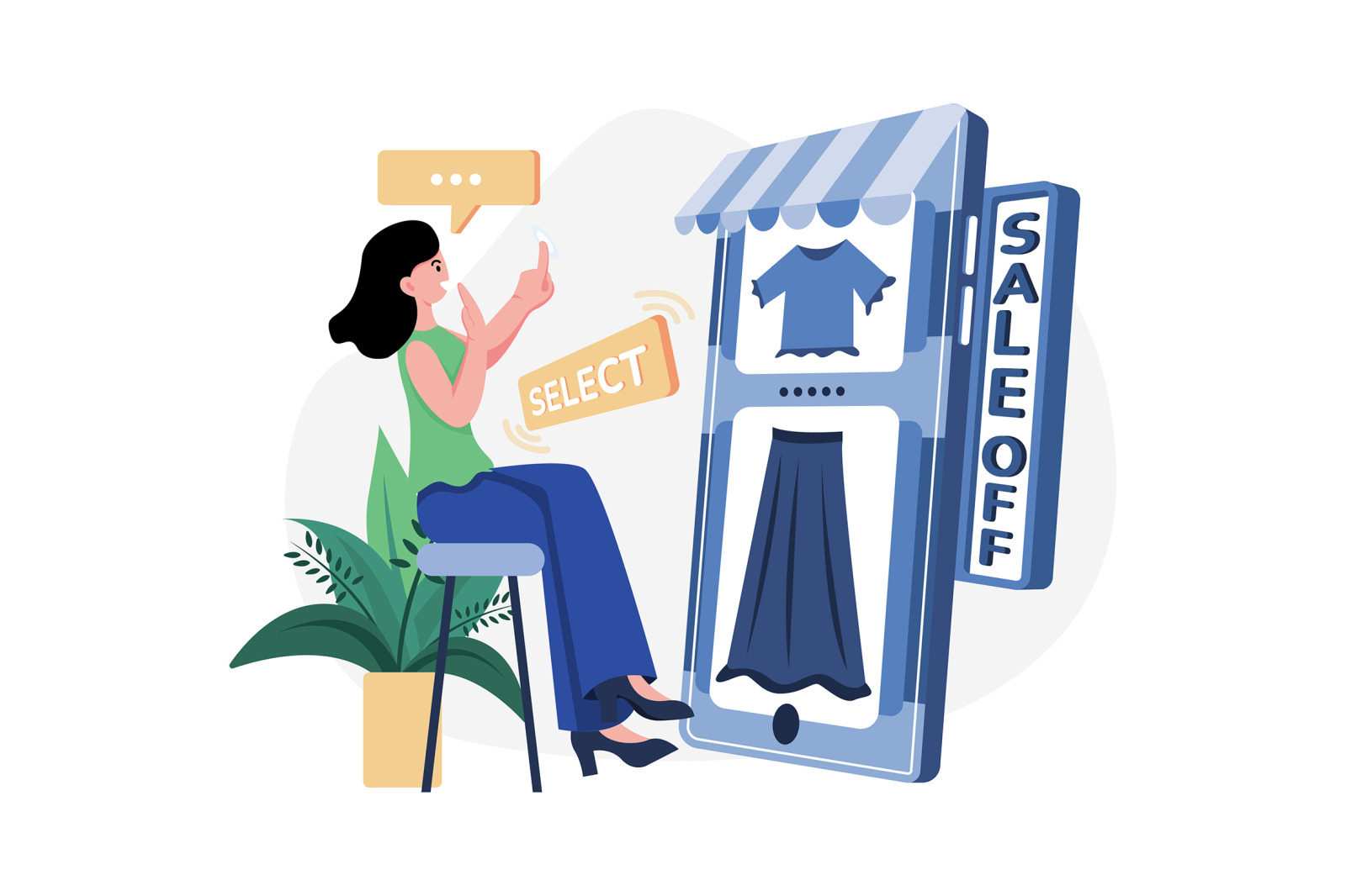 M535_Shopping Online Illustration Pack