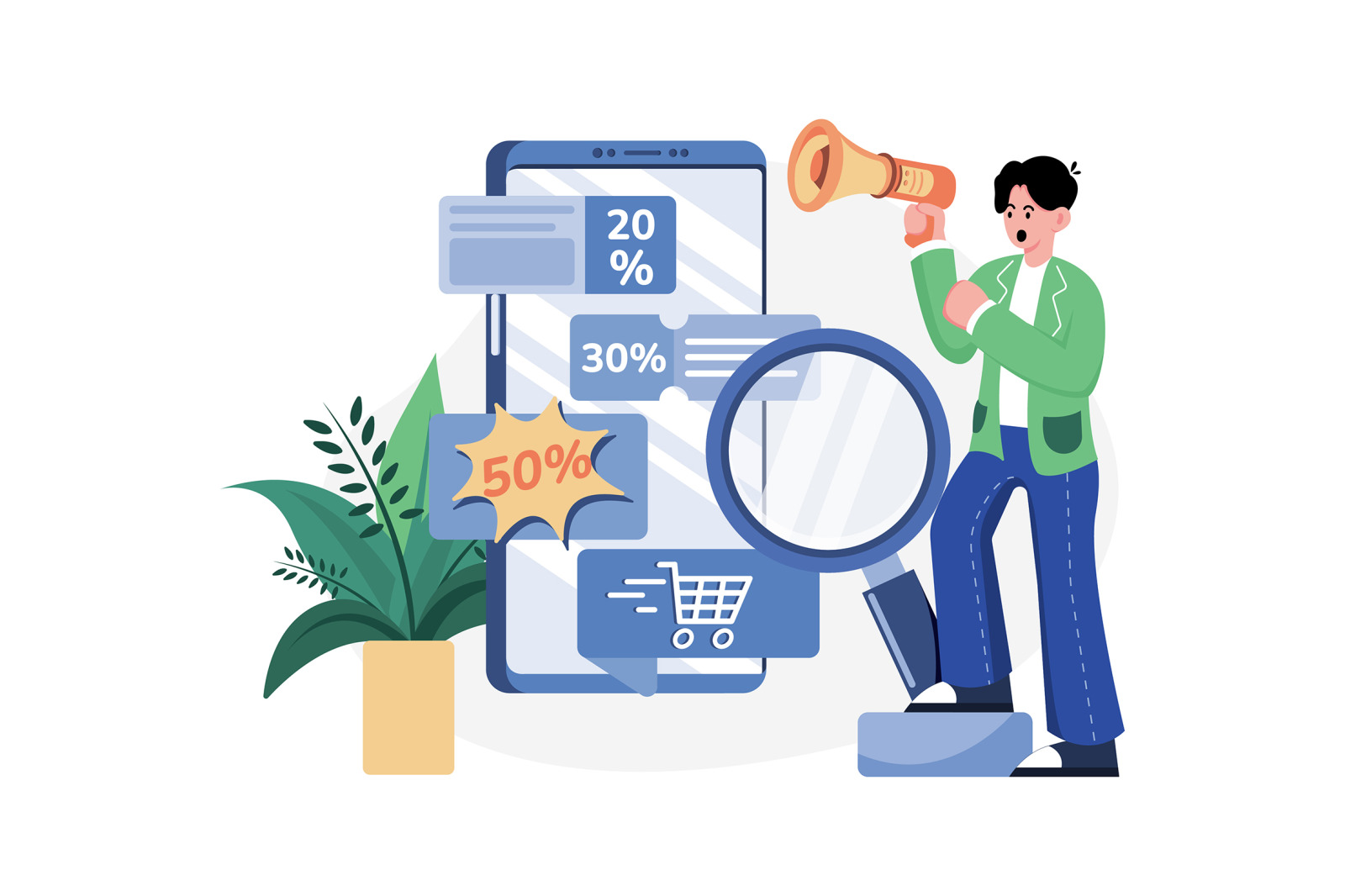 M535_Shopping Online Illustration Pack