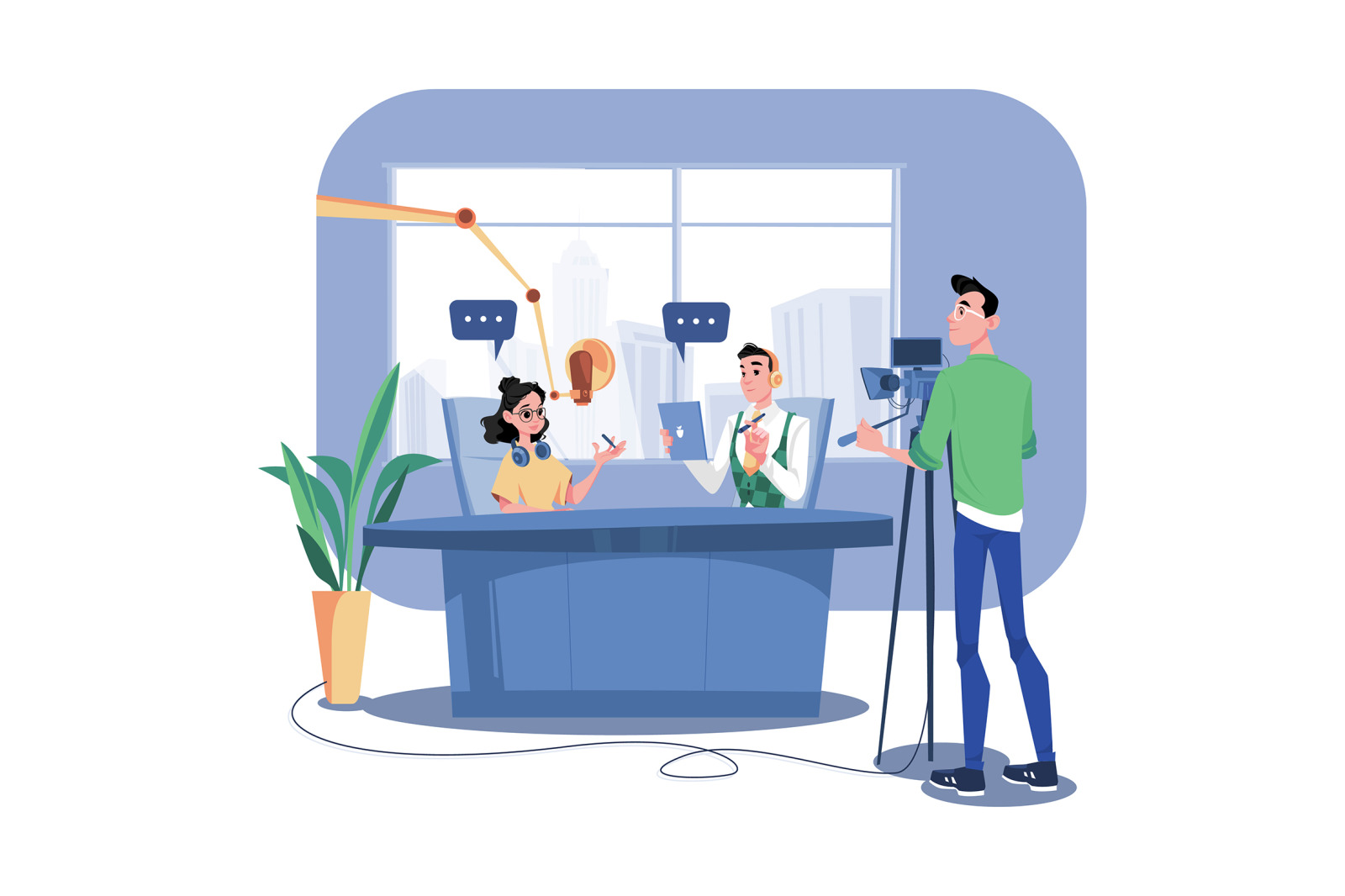M536_Live Stream & Podcast Illustration Pack M536_Live Stream & Podcast Illustration Pack