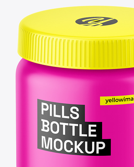 Matte Pills Bottle Mockup