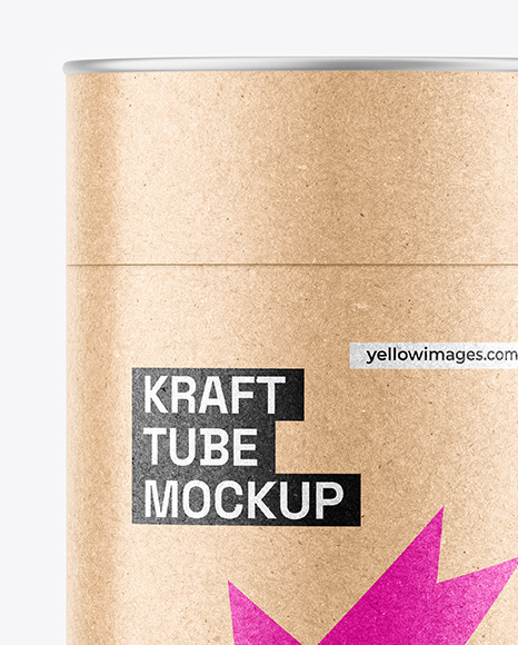 Kraft Paper Tube Mockup