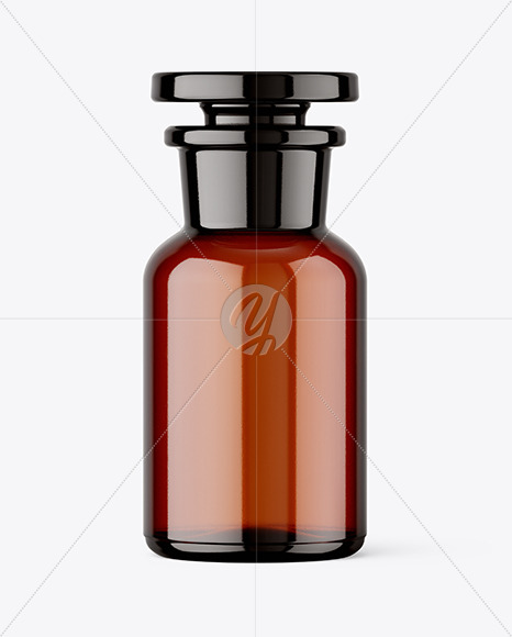 100ml Apothecary Amber Glass Bottle Mockup