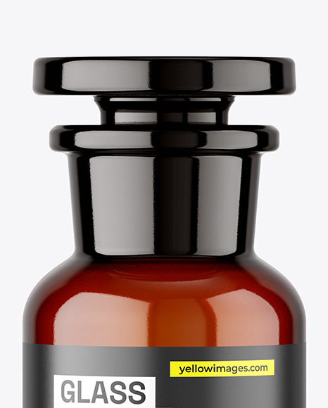 100ml Apothecary Amber Glass Bottle Mockup