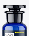 100ml Apothecary Blue Glass Bottle Mockup