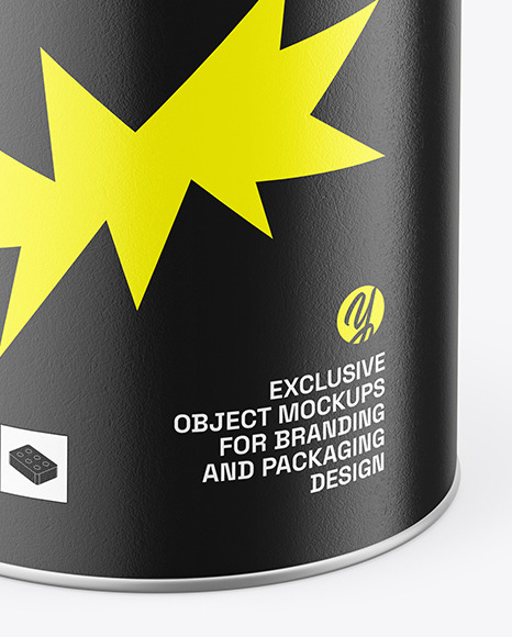 Matte Metallic Paper Tube Mockup