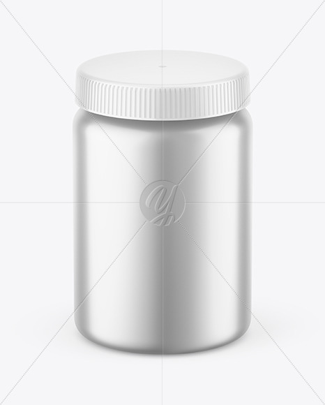 Matte Metallic Pills Bottle Mockup