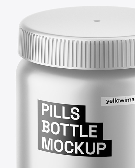 Matte Metallic Pills Bottle Mockup