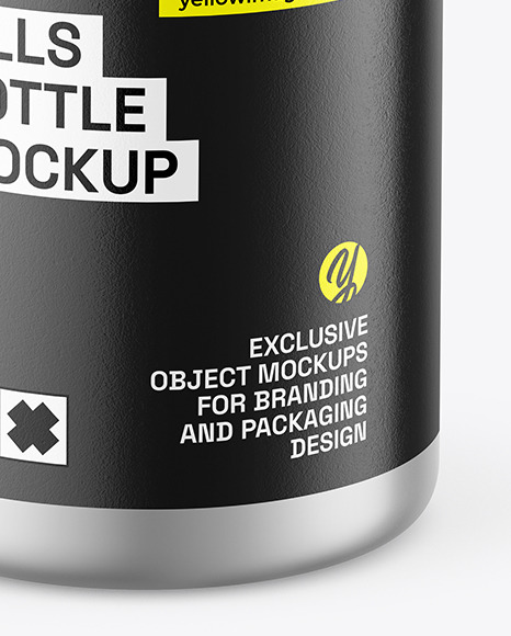 Matte Metallic Pills Bottle Mockup