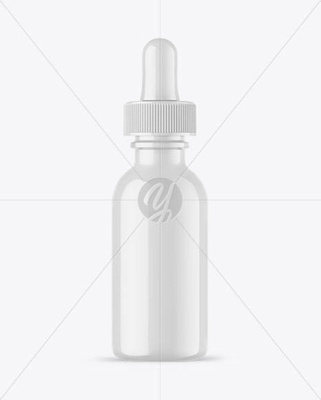 Glossy Dropper Bottle Mockup