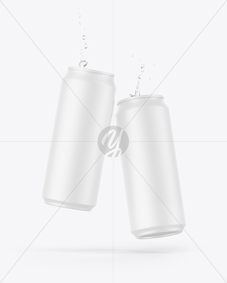 Two Matte Cans Mockup