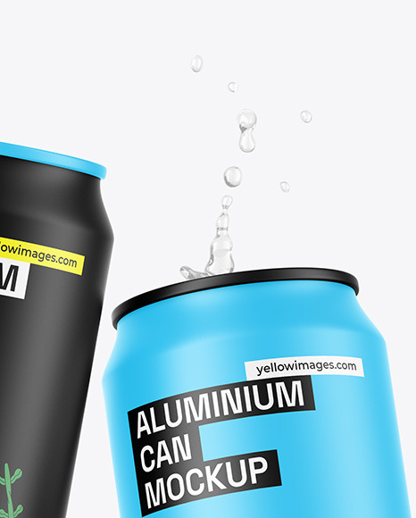 Two Matte Cans Mockup