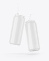 Two Glossy Cans Mockup