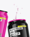Two Glossy Cans Mockup