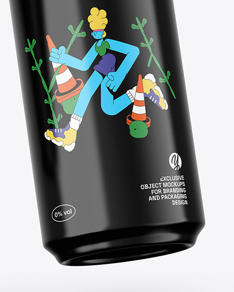 Two Glossy Cans Mockup