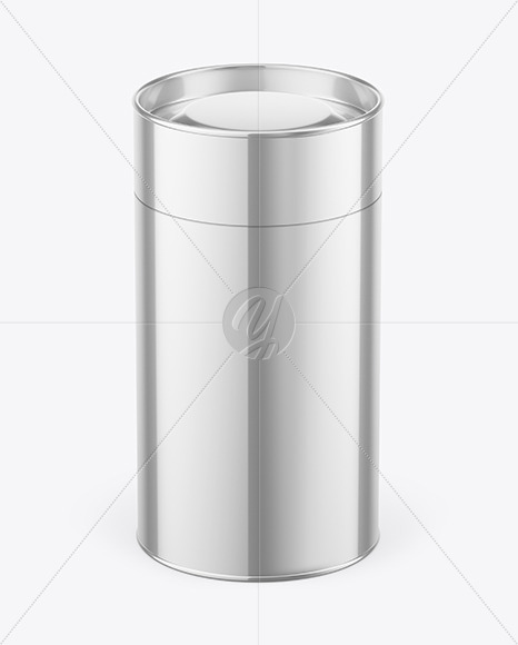 Glossy Metallic Paper Tube Mockup