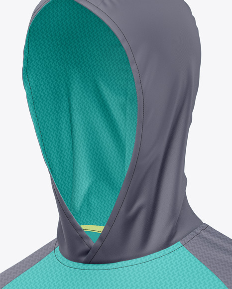 Hooded Raglan Jersey Mockup