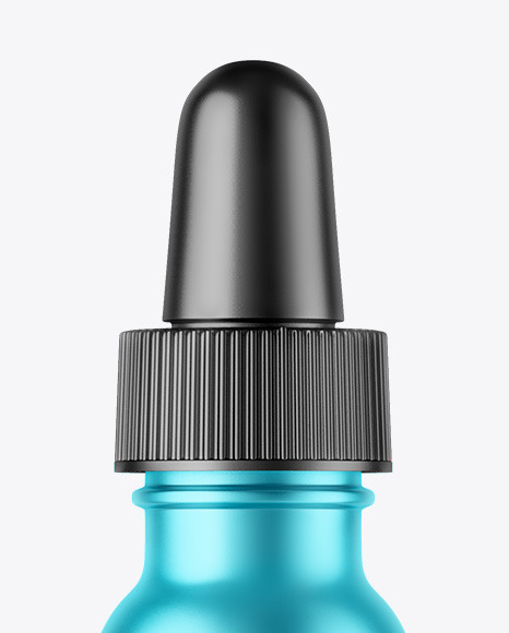 Matte Metallic Dropper Bottle Mockup