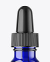 Blue Glass Dropper Bottle Mockup