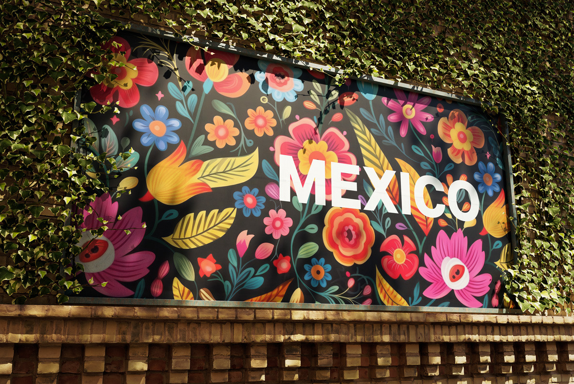 Mexican floral backgrounds