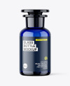 250ml Apothecary Blue Glass Bottle Mockup